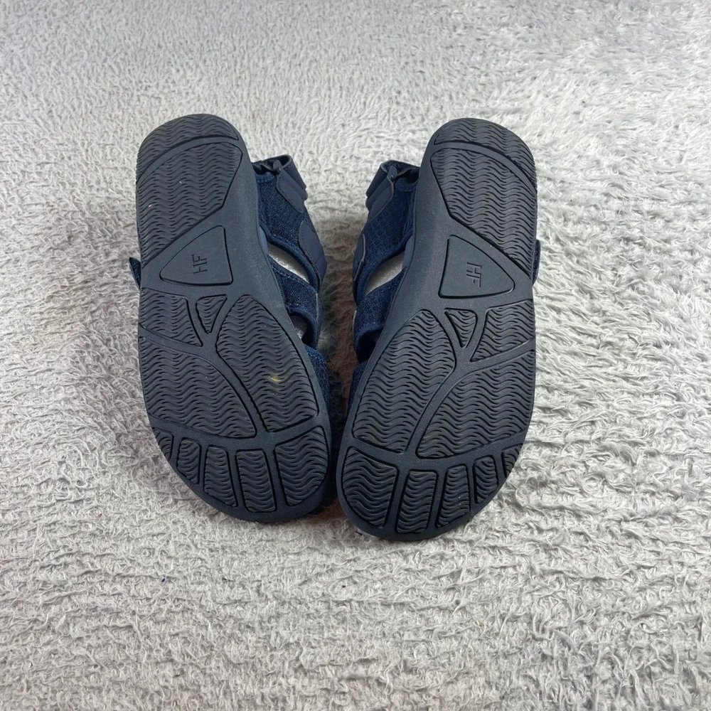 HF BareSandals Navy Blue Mesh Triple Strap Athletic Outdoor Sandals Mens 11